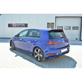 Накладки сплиттеры на пороги Вар2 на Volkswagen Golf VII R рестайл